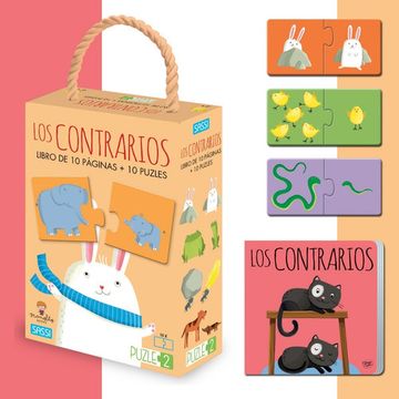 Los Contrarios (Puzle 2): Libro De 10 Páginas + Puzzle