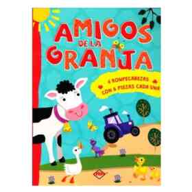 Amigos De La Granja (4 Rompecabezas Con 6 Piezas Cada Una)