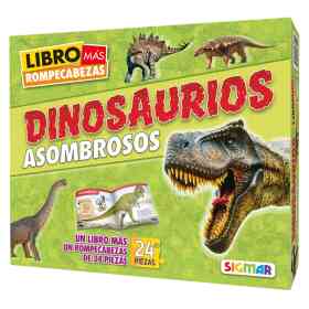 Caja Libro + Rompecabezas Dinosaurios Asombrosos