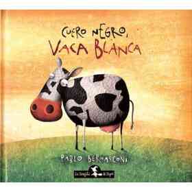 Cuero Negro Vaca Blanca