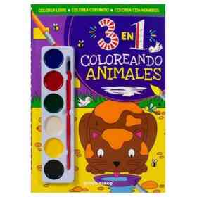 3 en 1. Coloreando Animales