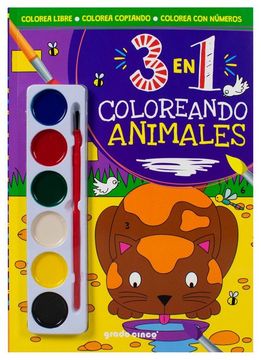 3 en 1. Coloreando Animales