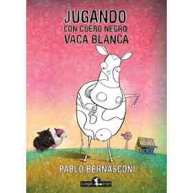 Jugando Con Cuero Negro Vaca Blanca