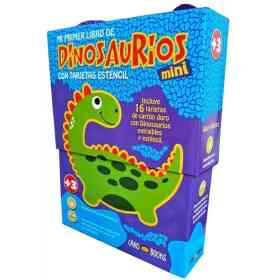 Mi Primer Libro De Dinosaurios Mini Con Tarjetas Estencil