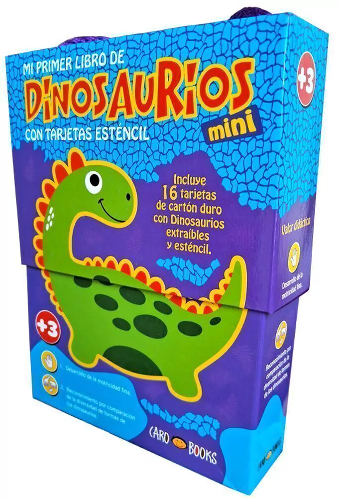 Mi Primer Libro De Dinosaurios Mini Con Tarjetas Estencil
