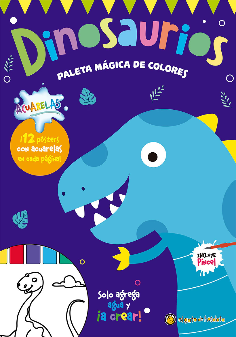 Dinosaurios - Paleta Magica De Colores