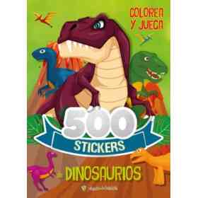 500 Stickers De Dinosaurios Colorea Y Juega