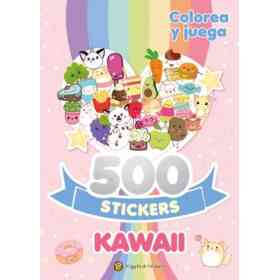 500 Stickers Kawaii Colorea Y Juega