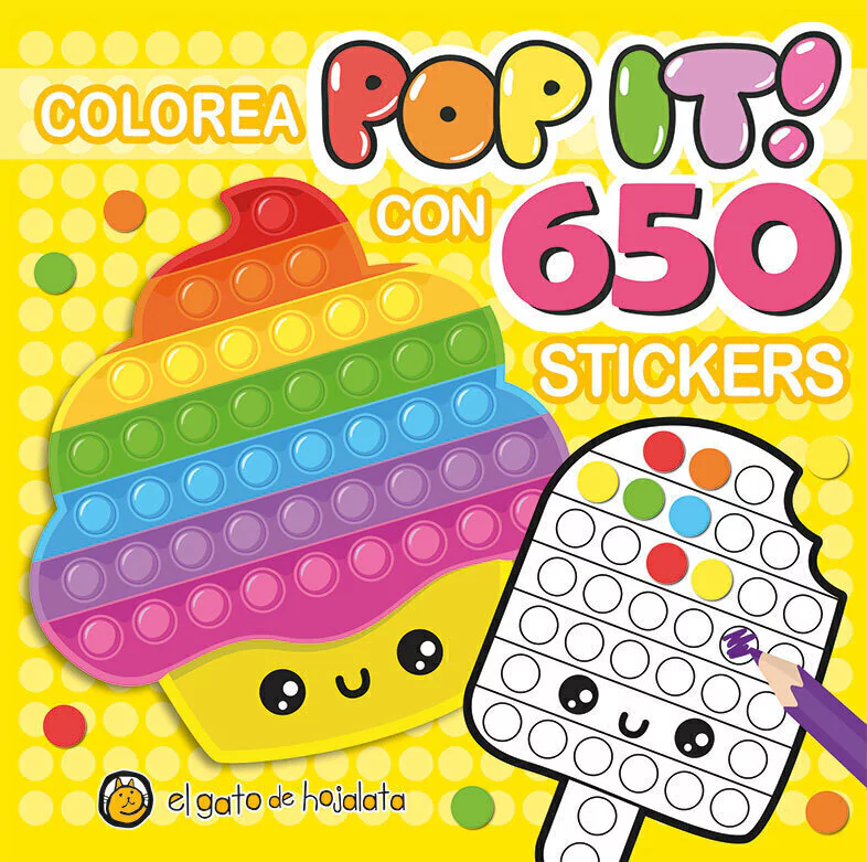Pinto Pop It Con 650 Stickers - Cupcake