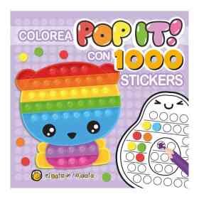 Colorea Pop It Con 1000 Stickers - Osito