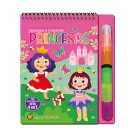 Colores 4 en 1 Y Stickers Princesas