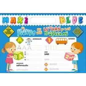 Mundo De Las Letras Y Los Numeros [2 Paginas De Stickers Para Pegar Y Jugar]