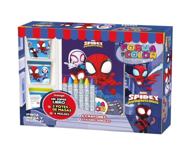 CAJA FORMA Y COLOR MASAS FDA25 N°4 - SPIDEY & FRIENDS
