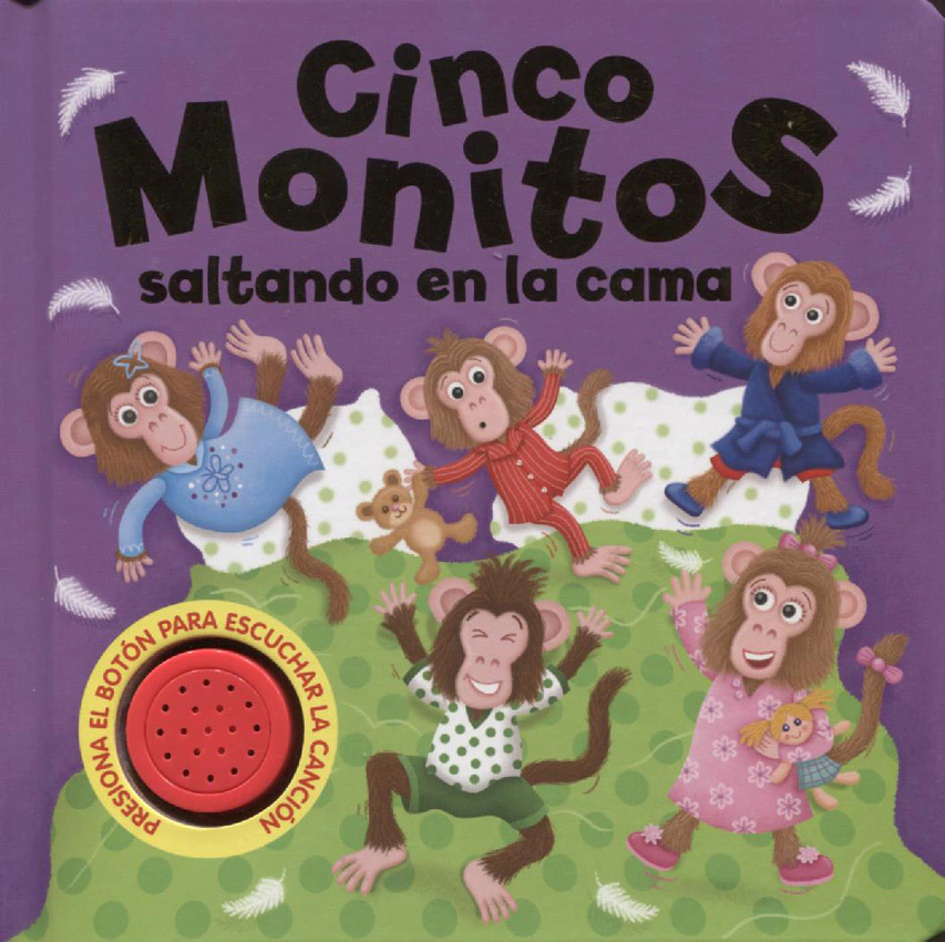CINCO MONITOS SALTANDO EN LA CAMA