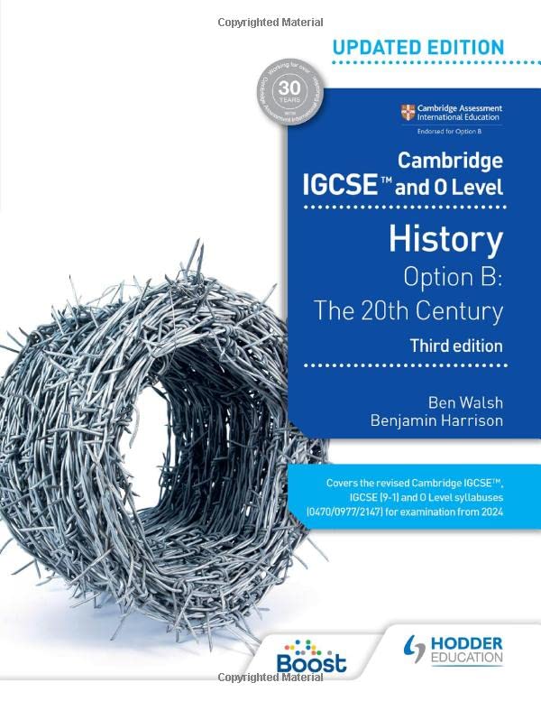Cambridge Igcse and O Level History 3rd Edition: Option B: the 20th Century: Hodder Education Group (en Inglés)