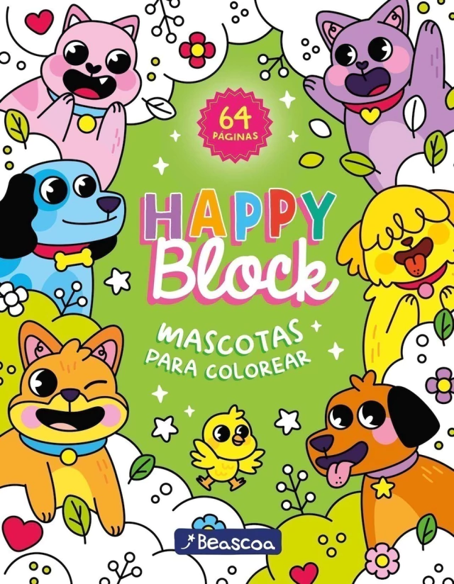 Block Para Colorear - Mascotas