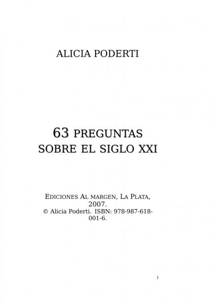 63 Preguntas Sobre El Siglo Xxi