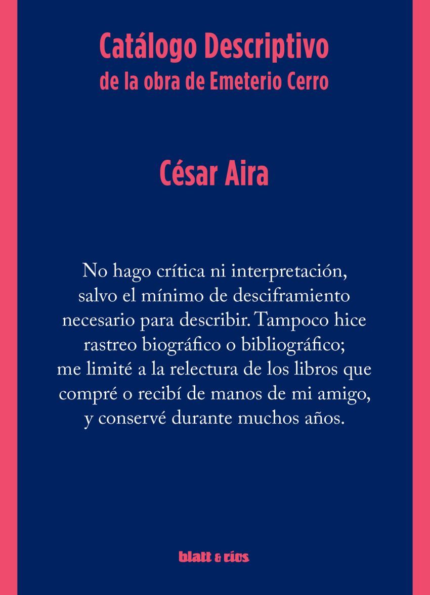CATALOGO DESCRIPTIVO DE LA OBRA DE EMETERIO CERRO