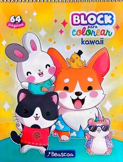 BLOCK PARA COLOREAR KAWAII