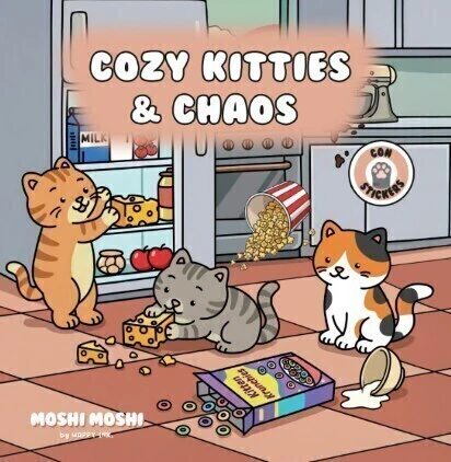 Cozy Kitties And Chaos - Moshi Moshi Happy Ink