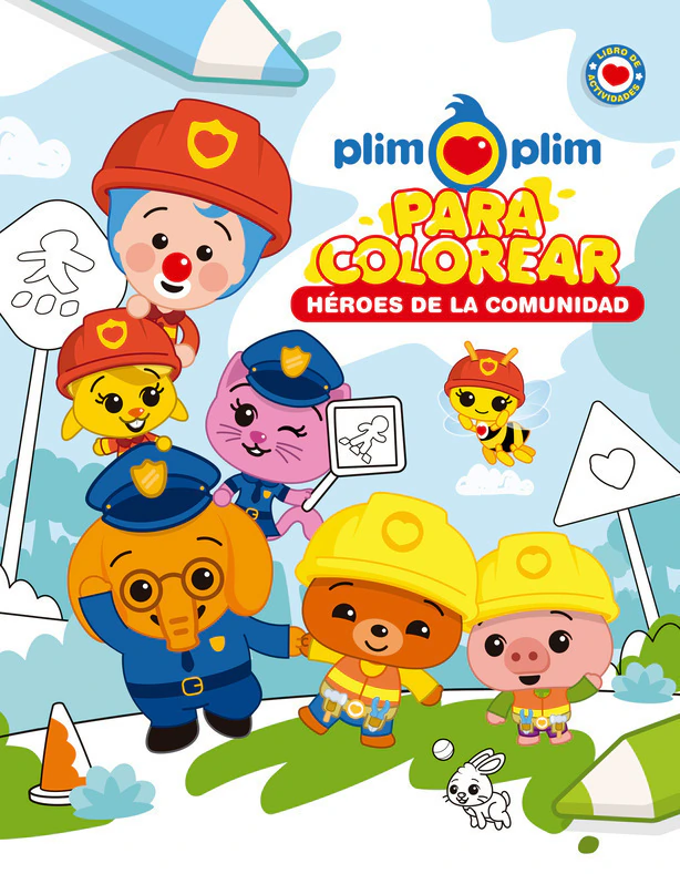 Plim Plim Para Colorear-Heroes De La Com